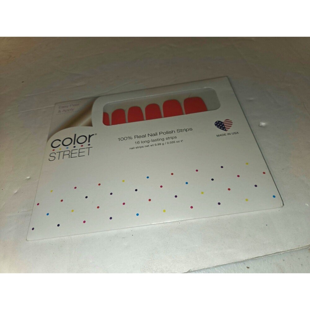 Color Street Fire Island Flame Red Nail Polish Strips FMC205 0.035 oz